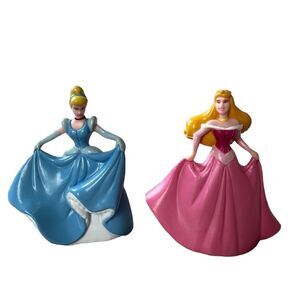 Disney Princesses Cake Toppers Cinderella and Sleeping Beauty 2.5"